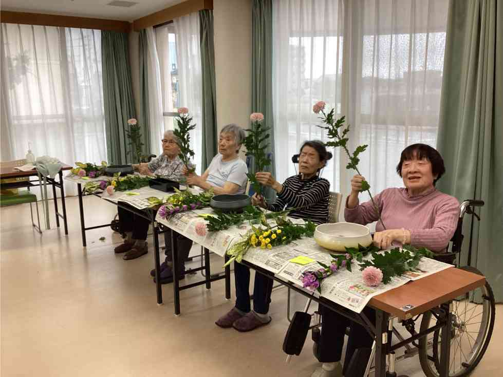 今月も生花教室開催